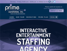 Tablet Screenshot of primecandidateinc.com